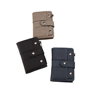 Women's Mini <b>Wallet</b> With Card <b>Holder</b> Coin Purse Snap Closure Multiple Slots Solid Color Stitching Design Everyday Use - Product Image 4
