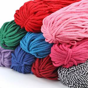 5mm Hollow Polyester Cotton Drawcord Round <b>Cord</b> Colorful Drawstring Rope Drawtstring Hollow Polyester Cotton <b>Cord</b> for Bag Cloth - Product Image 3