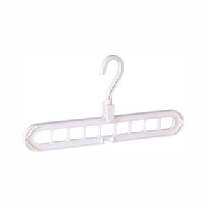 Porte-vêtements pliable mural en plastique à 9 trous pour rangement de placard et organisation de garde-robe - Product Image 1