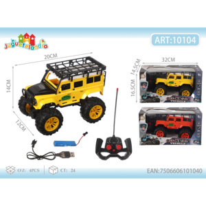 Telecomando in lega di metallo Monster Truck RC modello di auto 2.4GHz frequenza impermeabile Off-Road gruppo di ricarica telecamera LED richiesto - Product Image 1