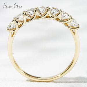 Anillo de diamantes Starsgem Lab, oro de 14 y 18 quilates, DEF VVS, moissanita, anillo de bodas, anillo de plata - Product Image 2