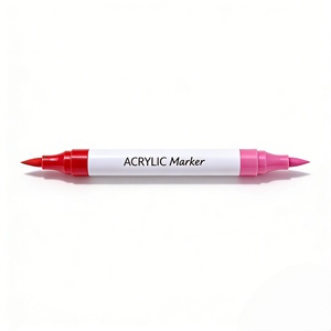 Juego de Marcadores Acrílicos de Doble Punta de 72 <span class=keywords><strong>Colores</strong></span> Directo de Fábrica, Rotuladores Acrílicos con Punta de Pincel Suave y Punta Fina para Dibujar - Product Image 5