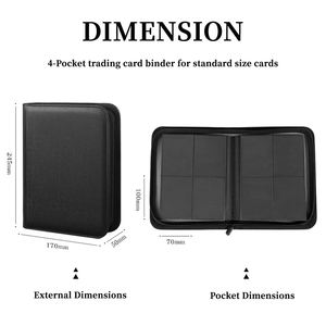 Classeur de cartes à collectionner imprimé FX Custom à 4 pochettes, album à pochettes latérales sans anneaux, dossier pour cartes de jeu TCG et cartes sportives - Product Image 3