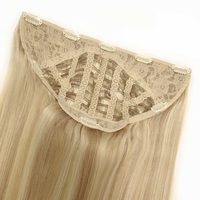 Top Qualité Naturel Cheveux Humains Machine Ventilé Dentelle Clip Sur La Moitié U Partie Perruque Pleine Tête