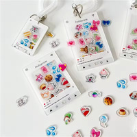 Porte-clés shaker imprimé personnalisé Remplissage liquide Quicksand Shaker en acrylique Porte-carte photo Kpop