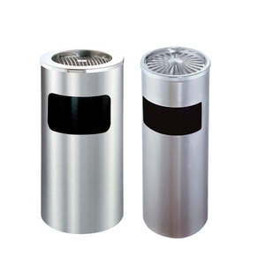 Ss Thùng Rác Rác Rác Có Thể Với Gạt Tàn Thép Không Gỉ Tròn Sảnh Khách Sạn Sử Dụng Kim Loại Thùng Rác Với Gạt Tàn - Product Image 5