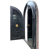 Puertas de Entrada de Hierro Forjado Modernas Dongyu, Antirrobo, para Villa, Apartamento, Dormitorio, Puerta Exterior Arqueada de Hierro