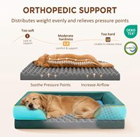 Lit pour chien sur mesure, imperméable, en velours cristal, avec mousse orthopédique en forme de nid d'abeille, canapé pour animaux de compagnie pour les détaillants et les fabricants