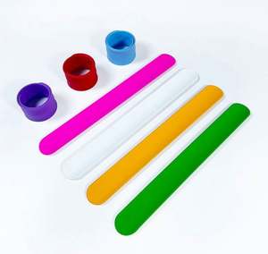 Wholesale Silicone <b>Slap</b> Bracelets Custom <b>Slap</b> <b>Bands</b> With LogoParty Bulk Blank Soft Wristband With Silk Screen Color Printing - Product Image 2