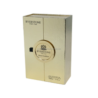 Nouvelle boîte cadeau de parfum de luxe en forme de livre, dorée, gaufrée, à double ouverture, en papier gris, fermeture magnétique, parfum recyclable