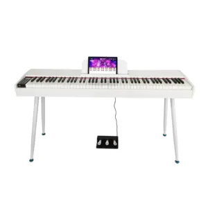 Instrument de piano électronique à 88 touches, marteau lourd, pédale audible, connexion Bluetooth, piano musical