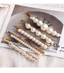 Ensemble d'épingles à cheveux de 39 styles pour femmes et filles Accessoires pour cheveux Ensemble de pinces à cheveux en perles et strass Barrettes épingle à cheveux - Product Image 6