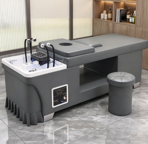 Fauteuil de lavage électrique pour salon de coiffure avec bac intégré, table de massage et chaise de traitement rembourrée pour institut de beauté et spa - Product Image 4