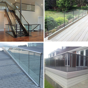 One-stop Aluminum U Channel Tempered Glass <strong>Railing</strong> Outdoor Outside Balcony Safety Balustrades &amp; Handrails <strong>Railing</strong> Kits - Product Image 6