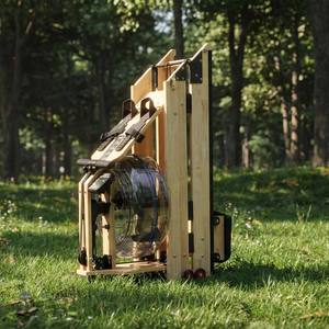 Machine à ramer pliable compacte en bois de caoutchouc pour entraînement cardio complet à domicile – Approvisionnement direct usine - Product Image 6