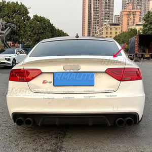 Pour Audi A5 4 portes 2009 2010 2011 2012 2013 2014 2015 2016 Aileron de coffre arrière en plastique ABS couleur apprêt, style automobile - Product Image 3