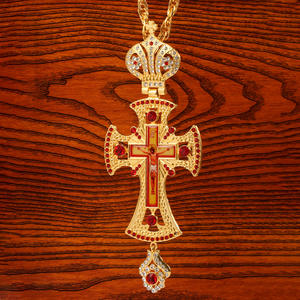 Fabbrica originale chiesa ortodossa oro piantatura pasqua croce pettorale collana religiosa in metallo pendente <span class=keywords><strong>per</strong></span> la preghiera vescovo - Product Image 5
