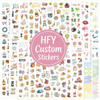 Autocollants holographiques personnalisés pour agenda, 12 mois, irisés, pour scrapbooking, carnet, journale, décorations laser mignonnes