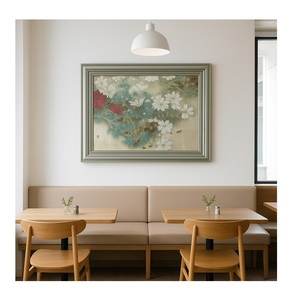 Hermosa Pintura Mural Nihonga Moderna y Única, Diseño Cosmos, Pigmentos Tradicionales Japoneses para Sala de Estar - Product Image 1