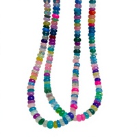 Perles de pierres précieuses opale disco naturelle lisses en forme de rondelle, 4 mm à 5 mm, perles de pierres précieuses colorées pour la fabrication de bijoux et les créations DIY, prêtes à expédier