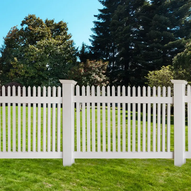 Paneles de valla de plástico PVC baratos blancos de gran venta ampliamente utilizados para jardín