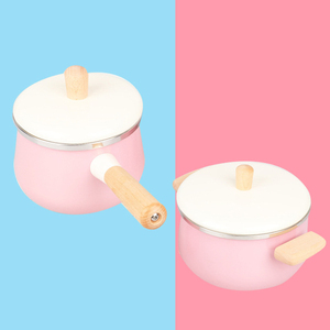 Ensemble <span class=keywords><strong>de</strong></span> casseroles en émail métallique au design minimaliste et d'un savoir-faire exceptionnel, avec poignée en bois, <span class=keywords><strong>ustensiles</strong></span> <span class=keywords><strong>de</strong></span> <span class=keywords><strong>cuisine</strong></span> écologiques <span class=keywords><strong>pour</strong></span> compléments alimentaires <span class=keywords><strong>pour</strong></span> bébés - Product Image 2
