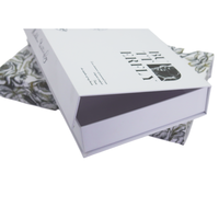 Boîte de rangement rigide de luxe, grande, blanche mate, beige, recyclable, en forme de livre, avec fermeture magnétique, doublure en éponge, emballage personnalisé pour appareil photo