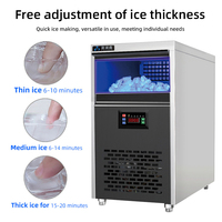 Machine à glaçons commerciale Lanxin de taille moyenne et grande pour salon de thé, KTV, boissons froides – Machine à glaçons entièrement automatique pour grands cubes de glace
