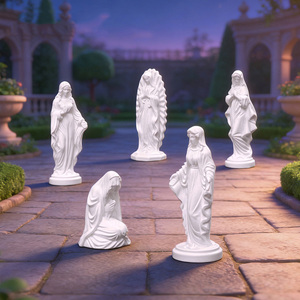 Caja de Joyería Religiosa Sagrada en Miniatura de Resina Epoxi Ecológica con Forma de Helado y Aerografía de la Virgen María para Sala de Oración - Product Image 2