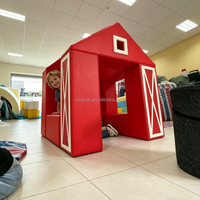 Aire de jeux souple pour enfants en forme de grange - Équipement de jeu intérieur/extérieur, jouets de jeu de rôle pour location événementielle, café ludique, événements en centre commercial