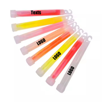 Logo imprimé personnalisé Bâton lumineux fluorescent chimique de 6 pouces Outils de survie en milieu sauvage avec lueur de lumière de concert en plastique