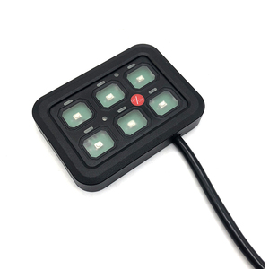 DC 6Gang Automotive Light ON OFF Caja de panel de control de circuito Interruptor basculante de 12V - Product Image 1