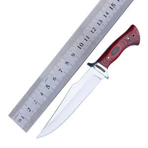 Couteau tactique <span class=keywords><strong>de</strong></span> chasse en acier inoxydable <span class=keywords><strong>de</strong></span> qualité supérieure avec manche en bois <span class=keywords><strong>de</strong></span> santal rouge, fabriqué en usine - Product Image 1