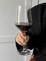 Verre à vin rouge commercial en cristal transparent, design minimaliste moderne, capacité 500-600 ml
