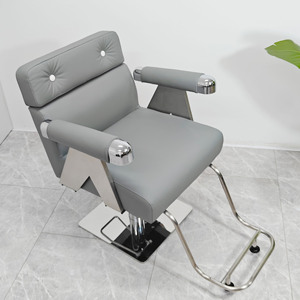 Fauteuil de Barbier Hydraulique Moderne Inclinable en Cuir PU avec Repose-Pieds pour Salon de Coiffure - Product Image 3