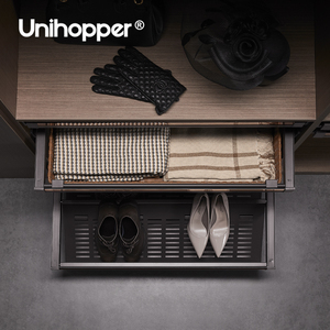Unihopper Naka ชุดอุปกรณ์เสริมตู้เสื้อผ้าเฟอร์นิเจอร์ทันสมัยกล่องเก็บรองเท้าดึงออกใกล้นุ่มเลื่อนชั้นวางรองเท้า - Product Image 4