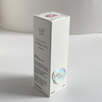 Spezielles Papier Holographisches UV-Spot-Papier Faltbare Verpackungsbox für 50ml Sprühflasche Kosmetikbox mit Silberprägung