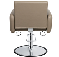 Chaise de coiffeur hydraulique inclinable et réglable en hauteur, pivotante à 360° avec support pour sèche-cheveux pour salon de beauté