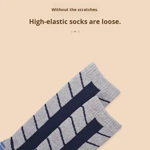 Automne hiver longues <span class=keywords><strong>chaussettes</strong></span> de neige en laine tricotées longueur d'équipage serviette de sport décontracté <span class=keywords><strong>chaussettes</strong></span> de <span class=keywords><strong>ski</strong></span> en laine mérinos avec logo sur le corps - Product Image 4