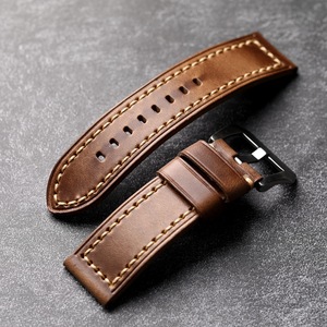 Horween da nâu xem ban nhạc 20 22 24 26mm Chất lượng cao da dây đeo đồng hồ - Product Image 2