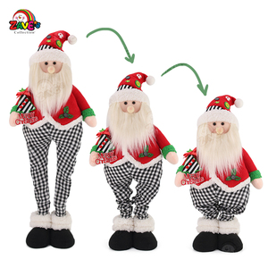 Zaves 33-intelescopico gamba in piedi Babbo Natale classico a scacchiera colorata decorazione per la casa all'ingrosso nuovo prodotto - Product Image 1