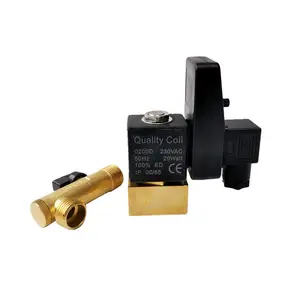 2/2 way Water 1/2'' High Pressure 16 Bar Solenoid Valve Pneumatic Mechanical Timer Auto Drain Valve