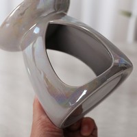 Brûleur diffuseur de cire parfumée en céramique de porcelaine pour huiles essentielles, bougies et encens, support pour bougie chauffe-plat, décoration pour la maison et la chambre