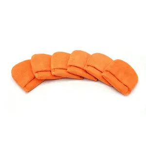 Car Care Wax Foam Applicator Pad With Finger Pocket Auto Detailing Microfiber Finger Applicator