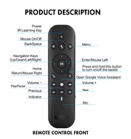 Télécommande vocale Bluetooth Ihomemix G60S Pro, souris gyroscopique sans fil 2.4G, apprentissage IR, clavier intelligent pour TV et projecteur