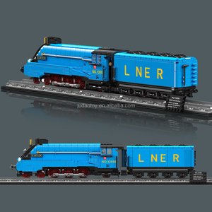 Mould <span class=keywords><strong>King</strong></span> 12050 A4 U468 Mallard Garter Blue Livery Model Train MOC Building Blocks Kit <span class=keywords><strong>Jouet</strong></span> éducatif Cadeau de Noël - Product Image 3