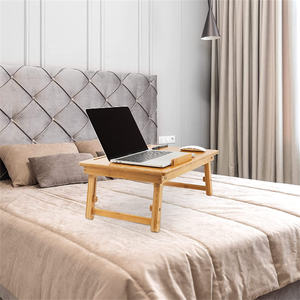 Household <strong>Multipurpose</strong> Bed Desk Tray Foldable Bamboo Bed Table Laptop Desk for Bed Couch - Product Image 5