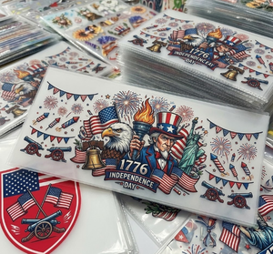 Listo para Enviar: Calcomanías Personalizables Impermeables con Diseño Patriótico para el 4 de Julio, para Vasos Libbey de 16oz - Product Image 1