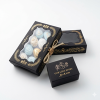 Boîte cadeau de mariage rectangulaire ondulée noire mate, petite, pliable, en papier, pour chocolats et bonbons