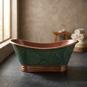 Bañera de lujo de cobre independiente, económica, con doble deslizador, acabado en pátina, superventas 2023, a precio mayorista - Product Image 3